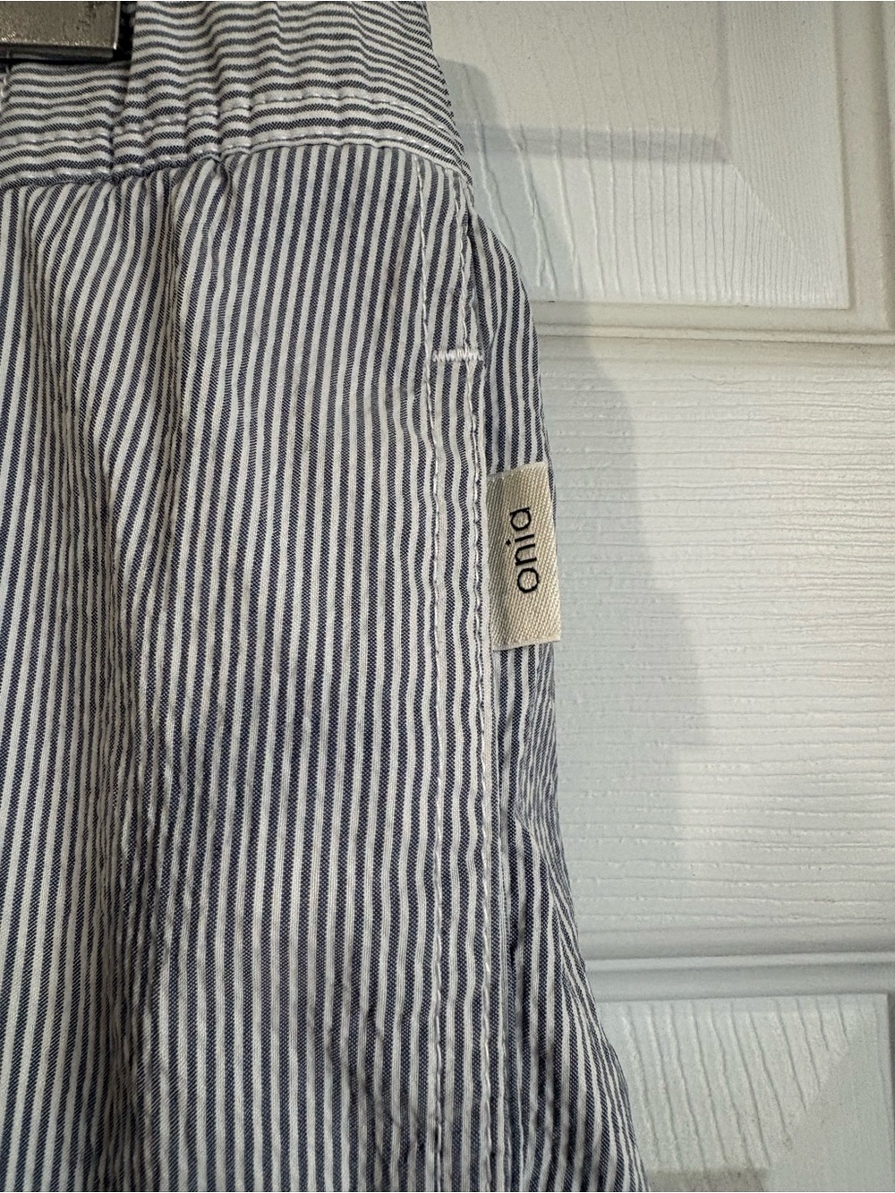 Onia Charles Striped Swim Trunks Navy White Size S - Picture 4 of 7